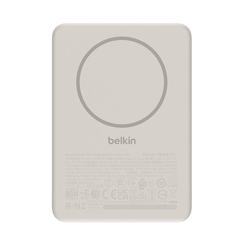 Belkin BPD010fqSA BoostCharge Slim Magnetic Power Bank 5K - Sand