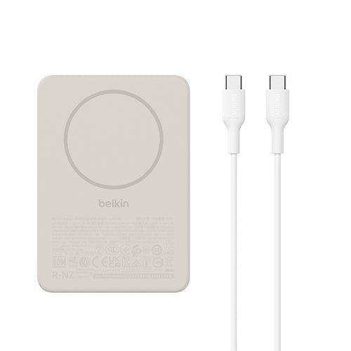 Belkin BPD010fqSA BoostCharge Slim Magnetic Power Bank 5K - Sand