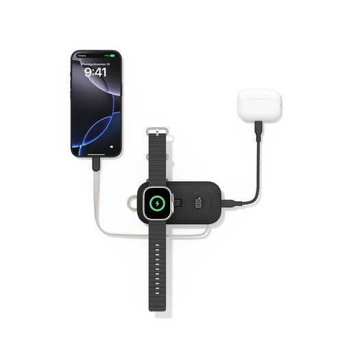 Belkin BPD012fqBK BoostCharge Pro Power Bank 10K with Apple Watch Charger (Black)