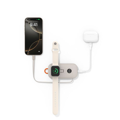 Belkin BPD012fqSA BoostCharge Pro Power Bank 10K with Apple Watch Charger (Sand)
