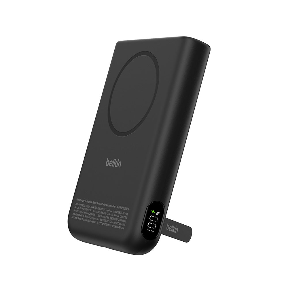 Belkin BPD014fqBK UltraCharge Pro Power Bank 10K with Magnetic Ring - Black