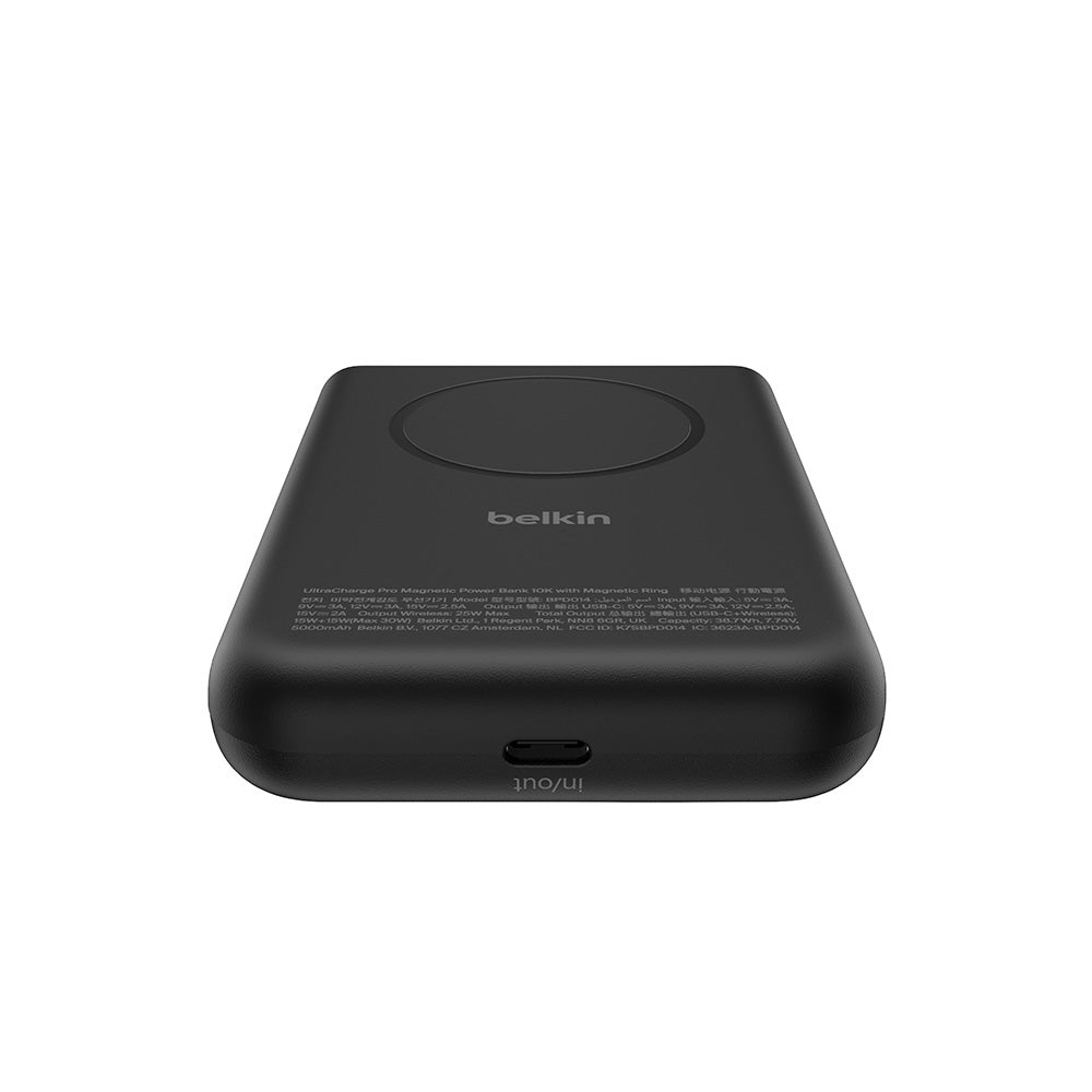 Belkin BPD014fqBK UltraCharge Pro Power Bank 10K with Magnetic Ring - Black
