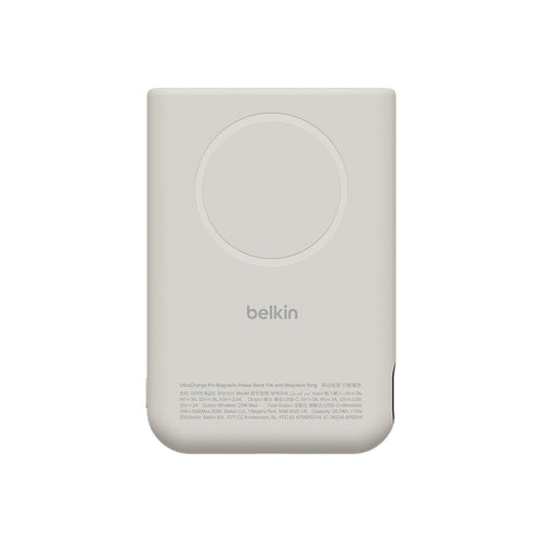 Belkin BPD014fqSA UltraCharge Pro Power Bank 10K with Magnetic Ring - Sand