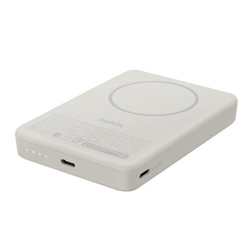 Belkin BPD016fqSA BoostCharge Slim Magnetic Power Bank 10K with Qi2 - Sand