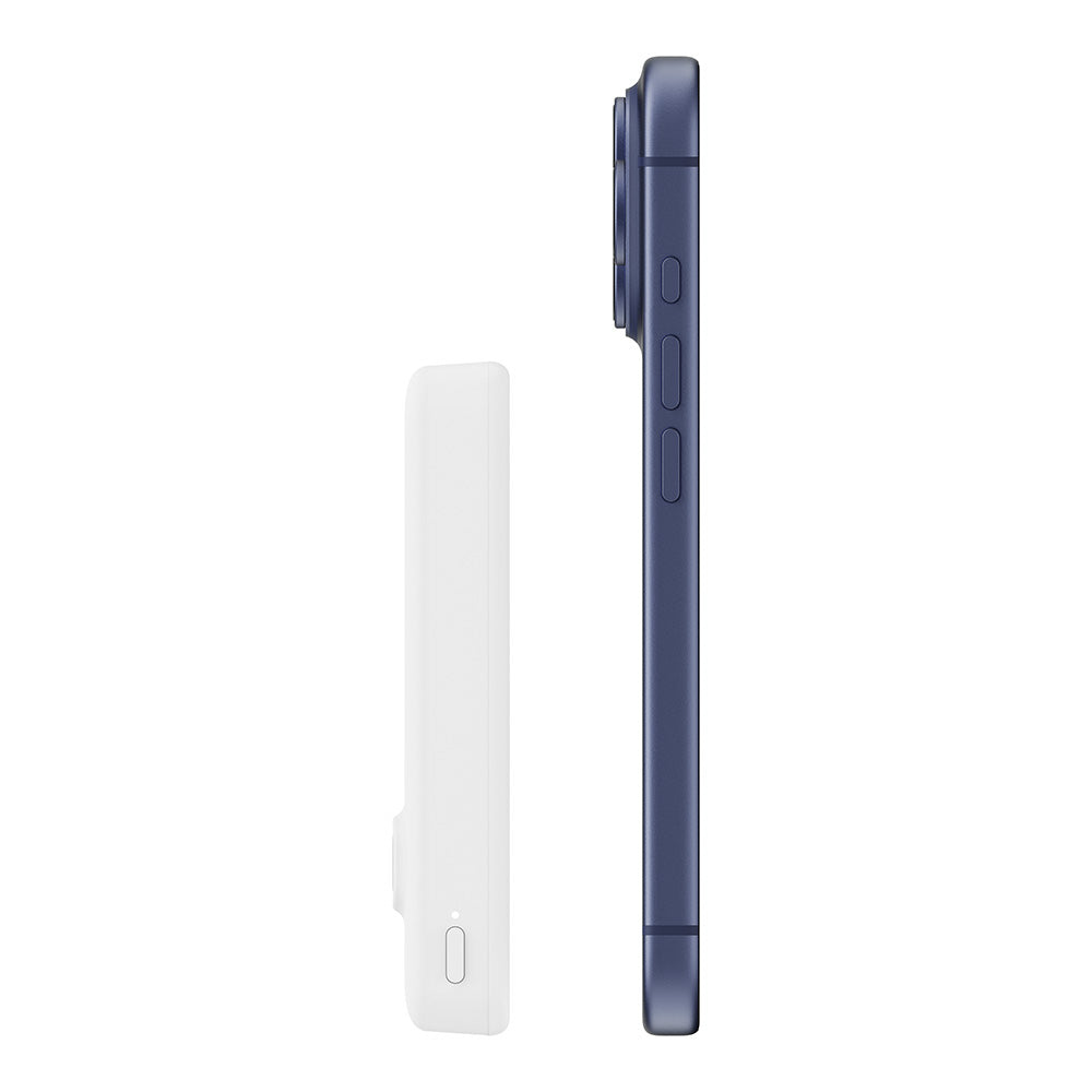 Belkin BPD016fqWH BoostCharge Slim Magnetic Power Bank 10K with Qi2 - White