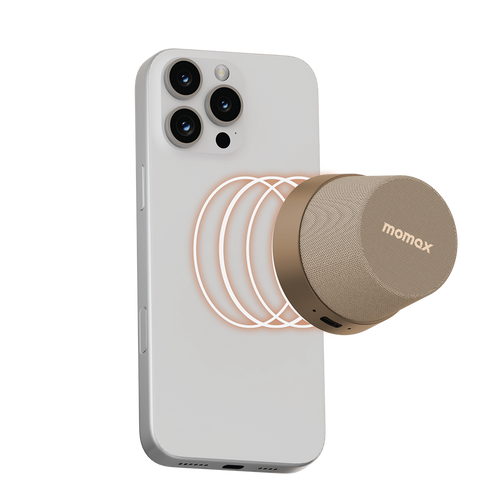 Momax BS6HKL2 1-Vibe Go Magnetic Portable Wireless Speaker - Sandstone