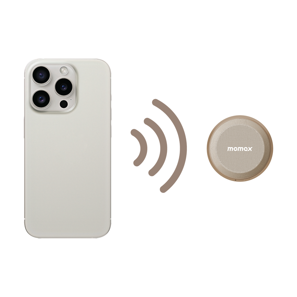 Momax BS6HKL2 1-Vibe Go Magnetic Portable Wireless Speaker - Sandstone