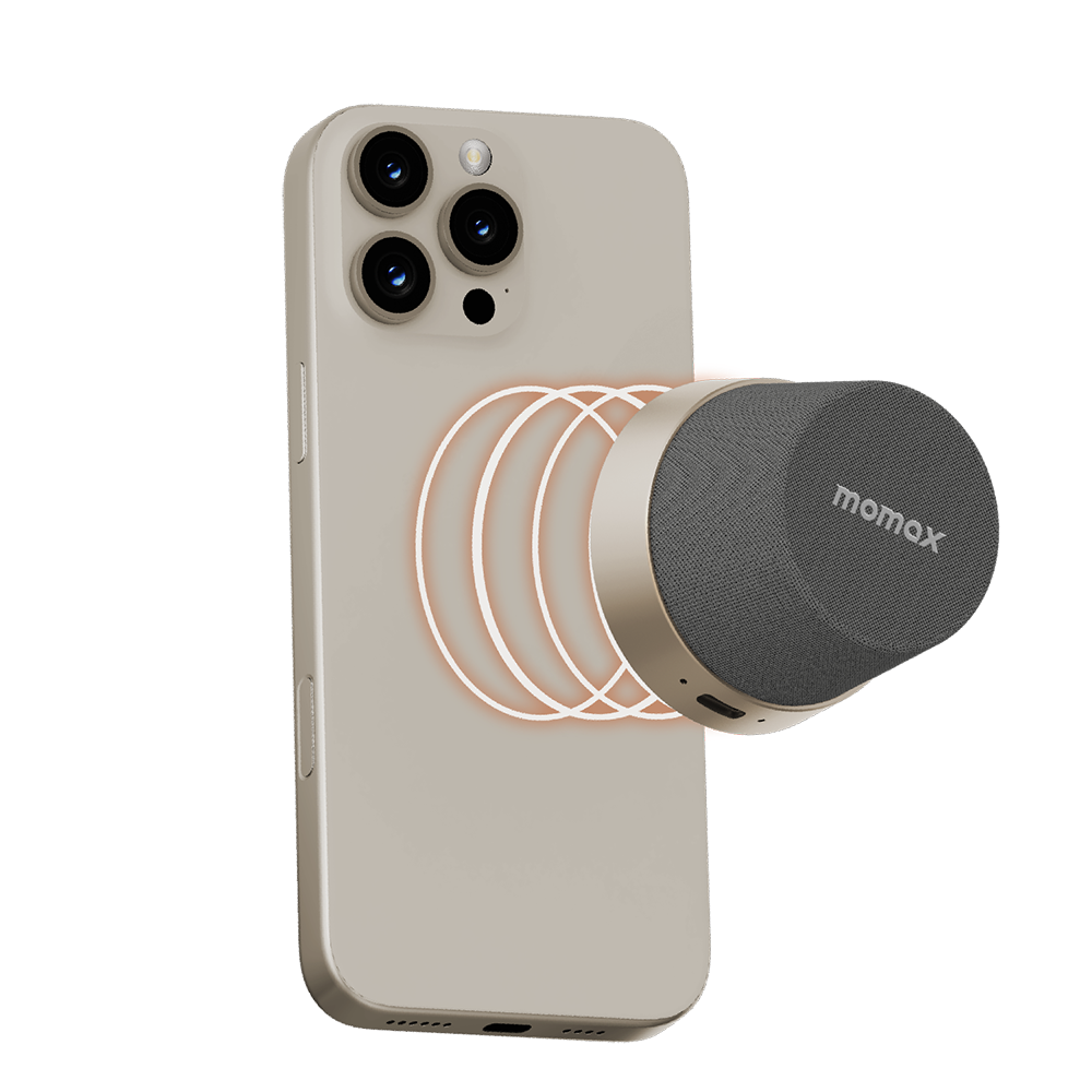 Momax BS6HKL 1-Vibe Go Magnetic Portable Wireless Speaker - Titanium
