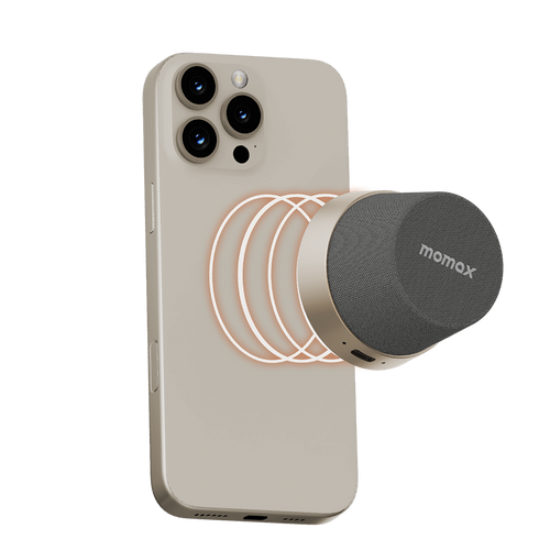 Momax BS6HKL 1-Vibe Go Magnetic Portable Wireless Speaker - Titanium