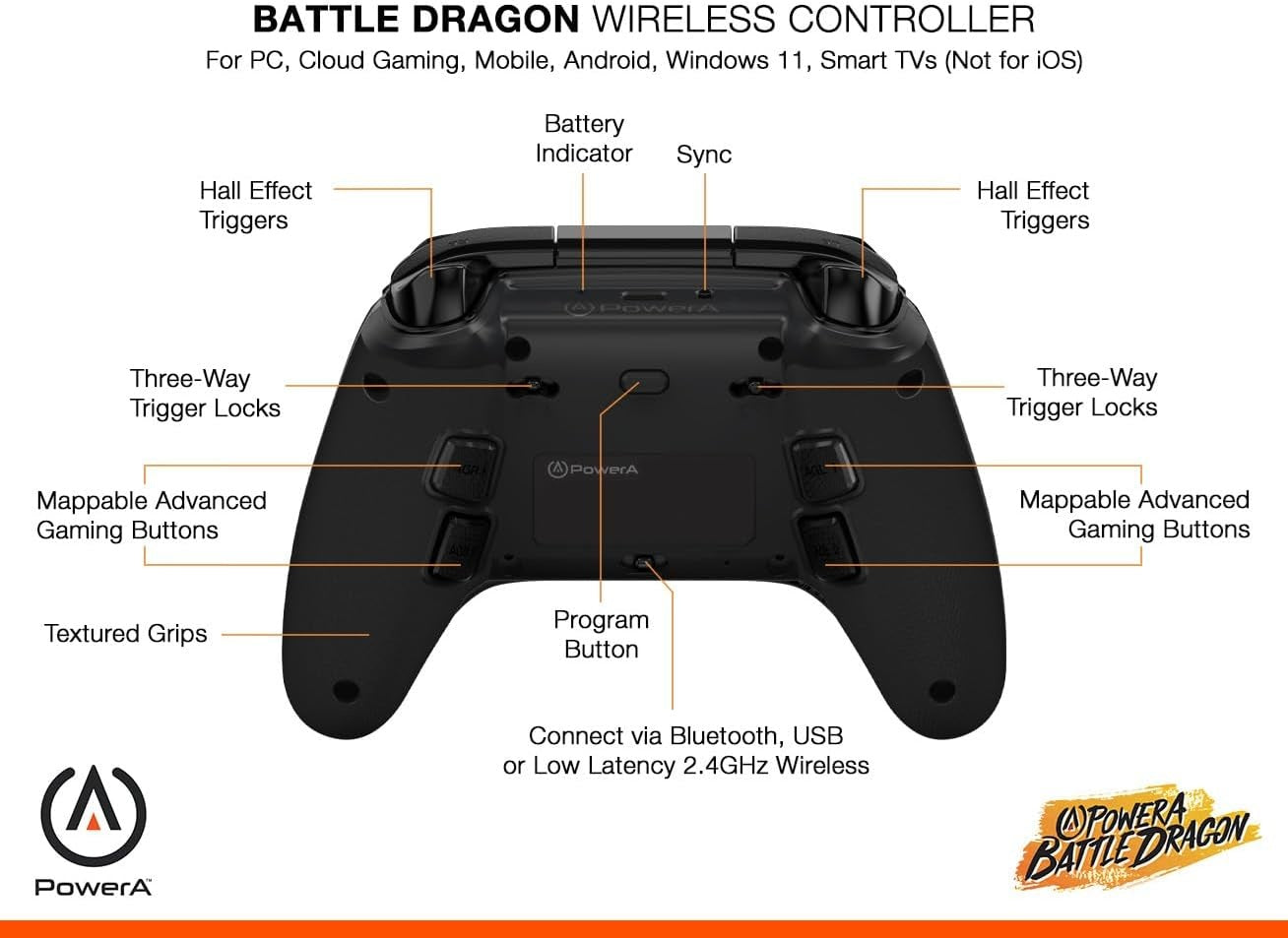 PowerA PC Wireless Controller - Battle Dragon