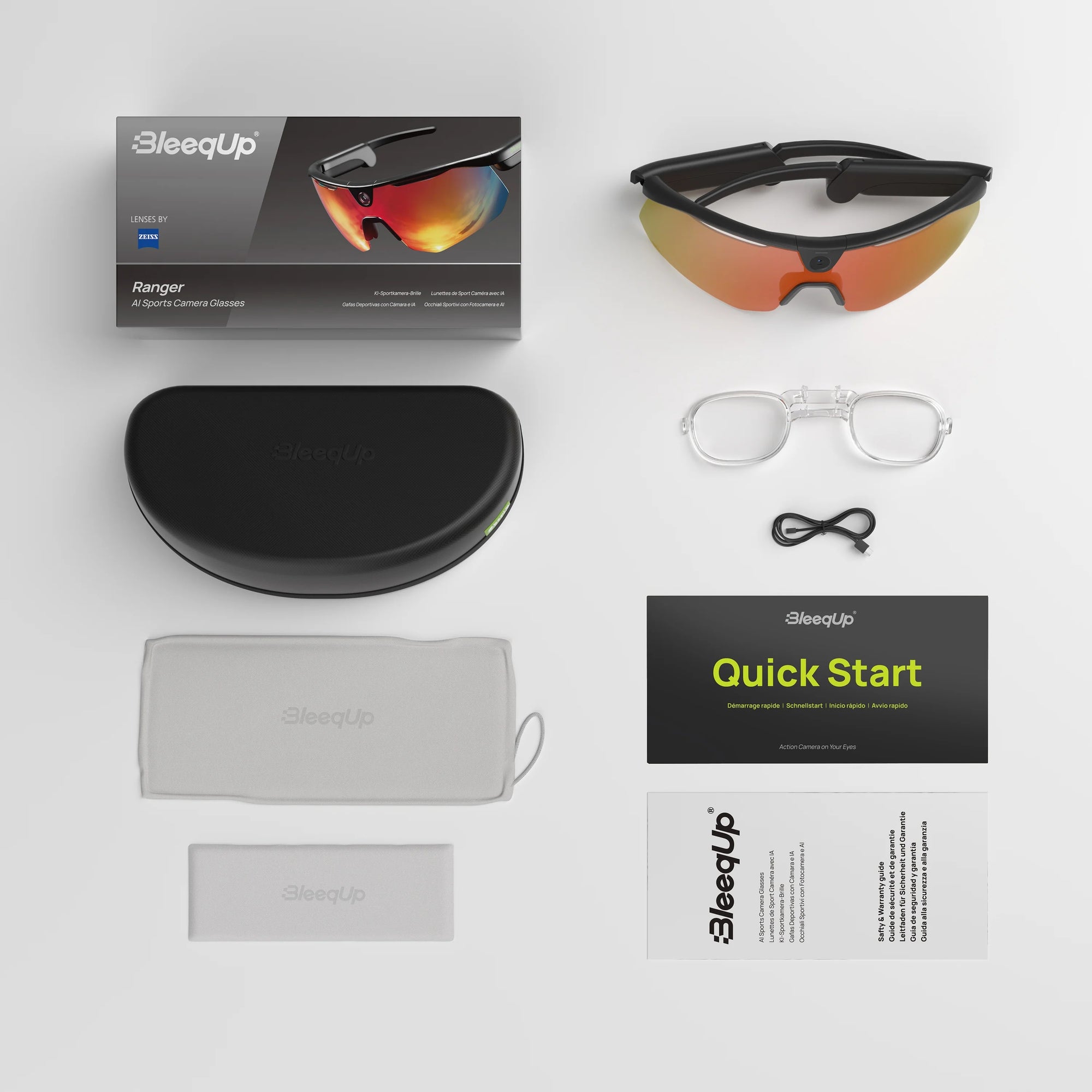 BleeqUp Ranger (Black frame, orange lens)