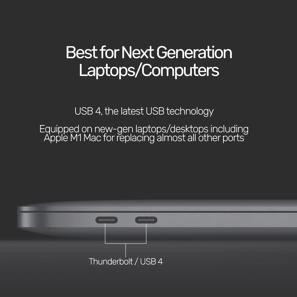 Unitek C14100BK-0.8M USB4 100W PD Fast Charging Cable (0.8M)