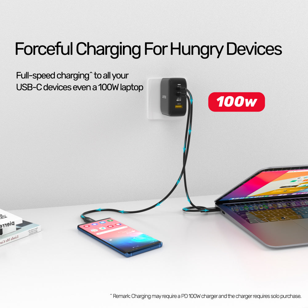 Unitek C14100BK-0.8M USB4 100W PD Fast Charging Cable (0.8M)