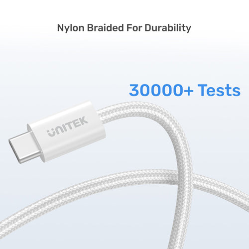 Unitek C14141AWH 100W Magnetic USB-C Cable - 1M (White)