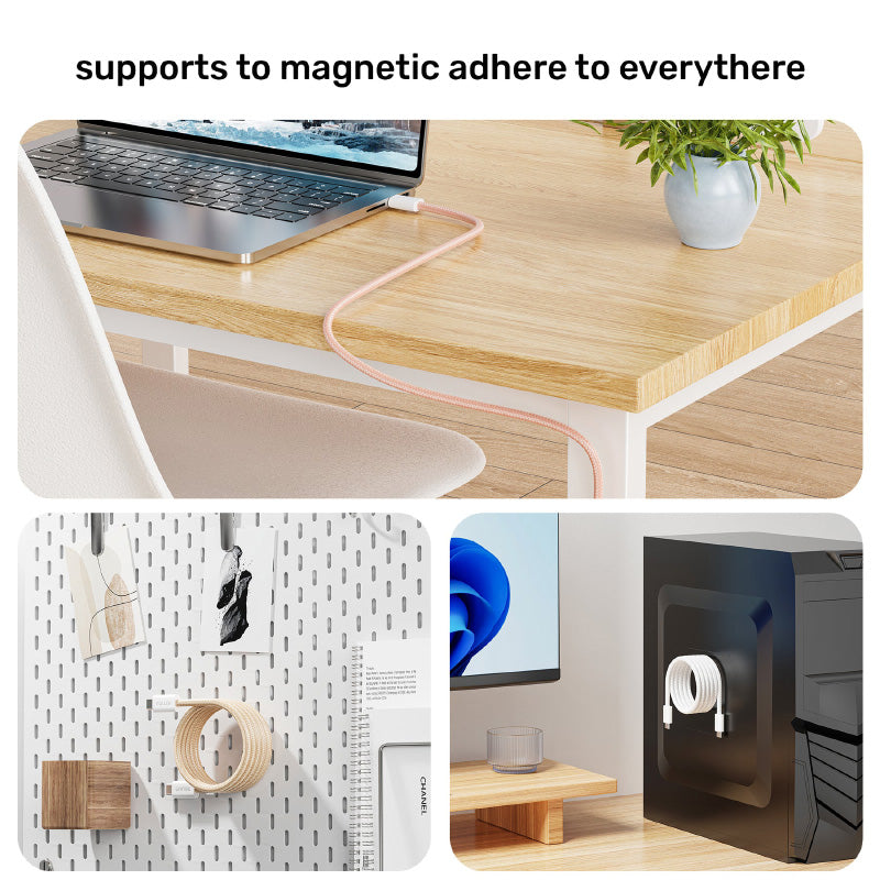 Unitek C14141AWH 100W Magnetic USB-C Cable - 1M (White)
