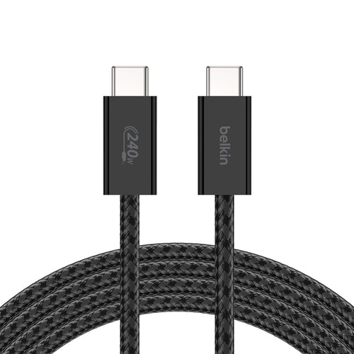 Belkin CAB019qc05BK2PK BoostCharge USB-C to USB-C Cable 240W 1.5M (2-Pack) - Black