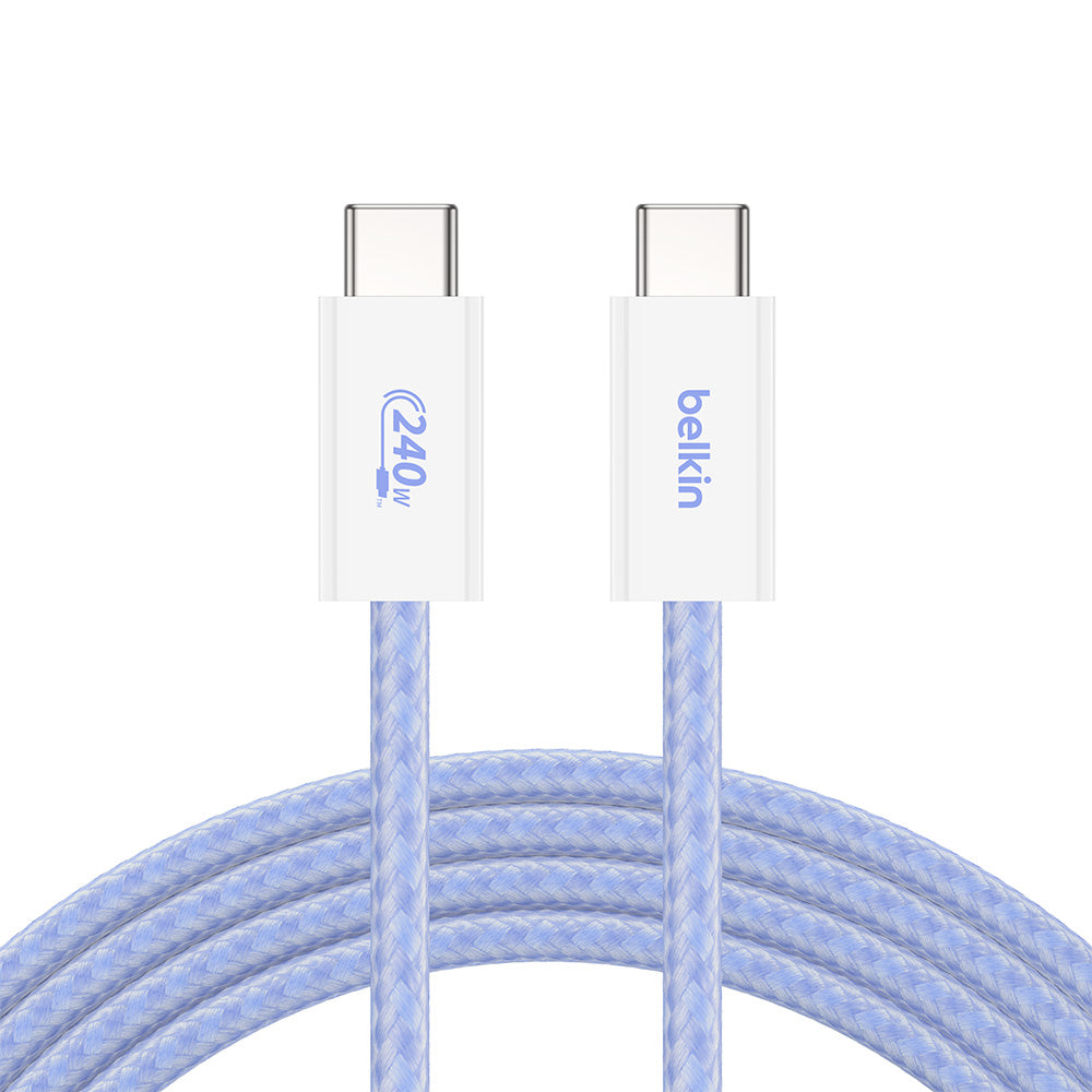 Belkin CAB019qc05BL2PK BoostCharge USB-C to USB-C Cable 240W 1.5M (2-Pack) - Blue
