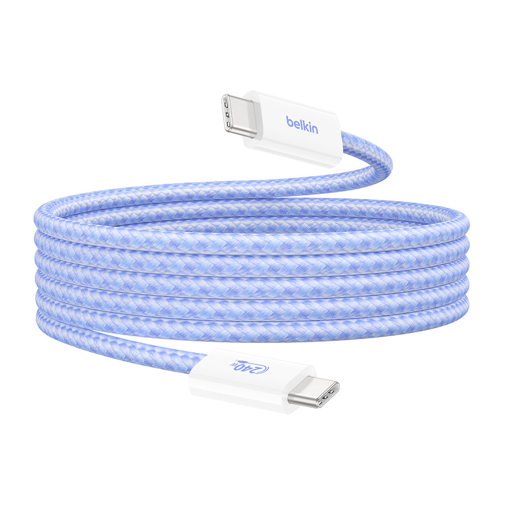Belkin CAB019qc05BL2PK BoostCharge USB-C to USB-C Cable 240W 1.5M (2-Pack) - Blue