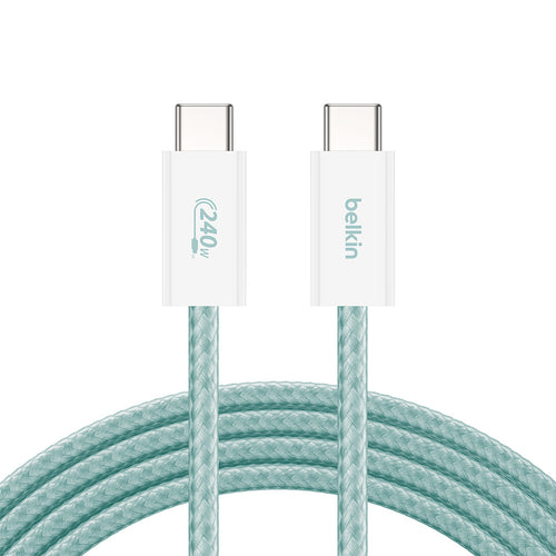 Belkin CAB019qc05GR2PK BoostCharge USB-C to USB-C Cable 240W 1.5M (2-Pack) - Green