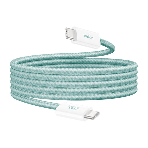 Belkin CAB019qc05GR2PK BoostCharge USB-C to USB-C Cable 240W 1.5M (2-Pack) - Green
