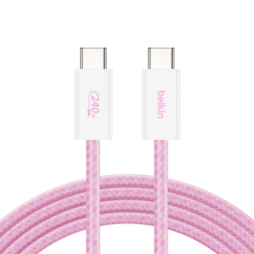 Belkin CAB019qc05PK2PK BoostCharge USB-C to USB-C Cable 240W 1.5M (2-Pack) - Pink