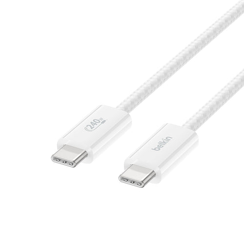 Belkin CAB019qc05WH2PK BoostCharge USB-C to USB-C Cable 240W 1.5M (2-Pack) - White