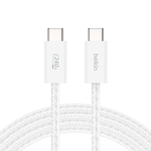 Belkin CAB019qc05WH2PK BoostCharge USB-C to USB-C Cable 240W 1.5M (2-Pack) - White