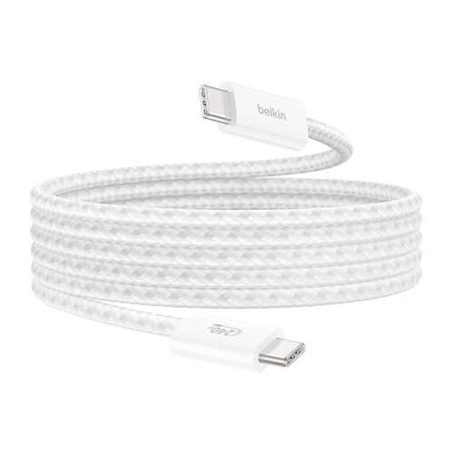 Belkin CAB019qc05WH2PK BoostCharge USB-C to USB-C Cable 240W 1.5M (2-Pack) - White