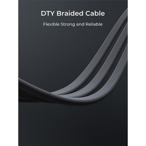 Aukey CB-DCC145 Circlet Blink 140W DTY Braided USB-C to USB-C Magnetic Cable – Grey (1M)