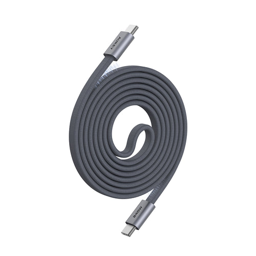 Aukey CB-DCC251 Circlet Blink 240W DTY Braided USB-C to USB-C Magnetic Cable – Grey (1M)