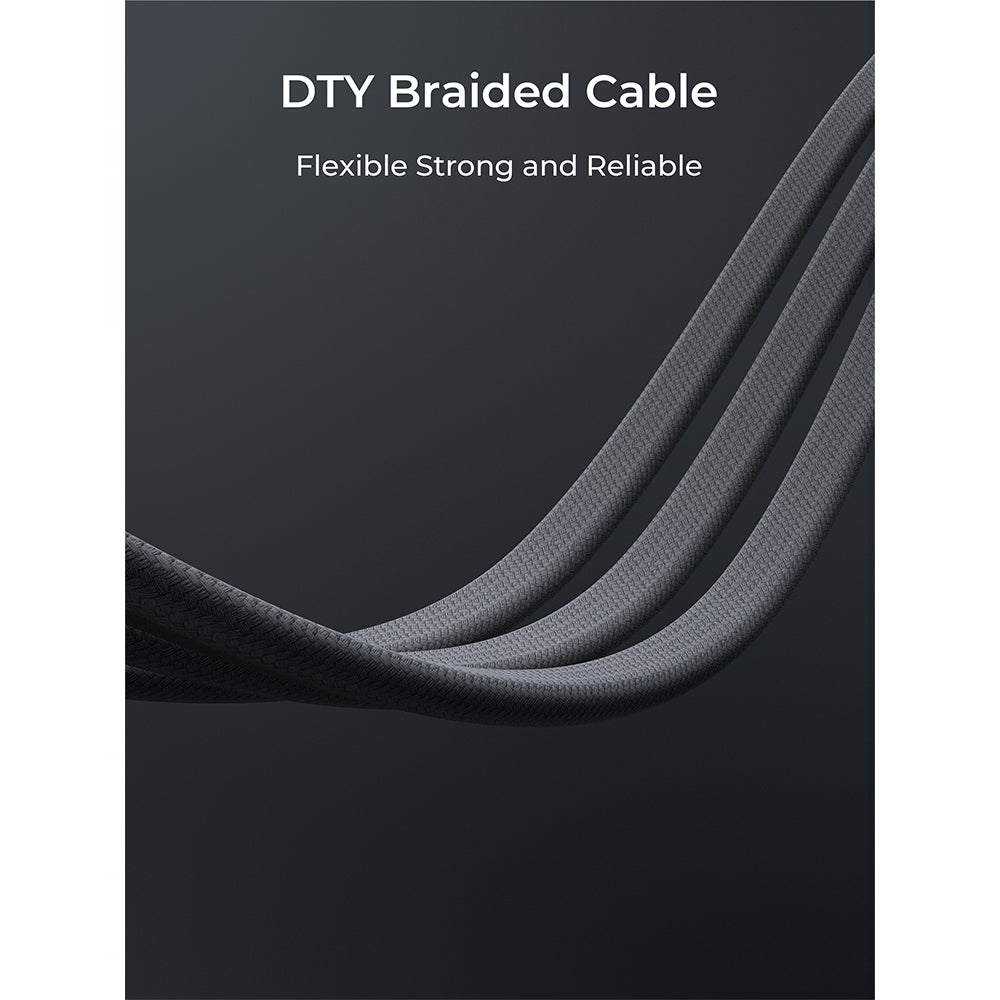 Aukey CB-DCC251 Circlet Blink 240W DTY Braided USB-C to USB-C Magnetic Cable – Grey (1M)