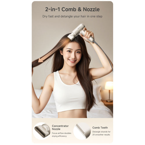 Simplus CFJH012GD00-S Hair Dryer Champagne Gold with Bag/Nozzle