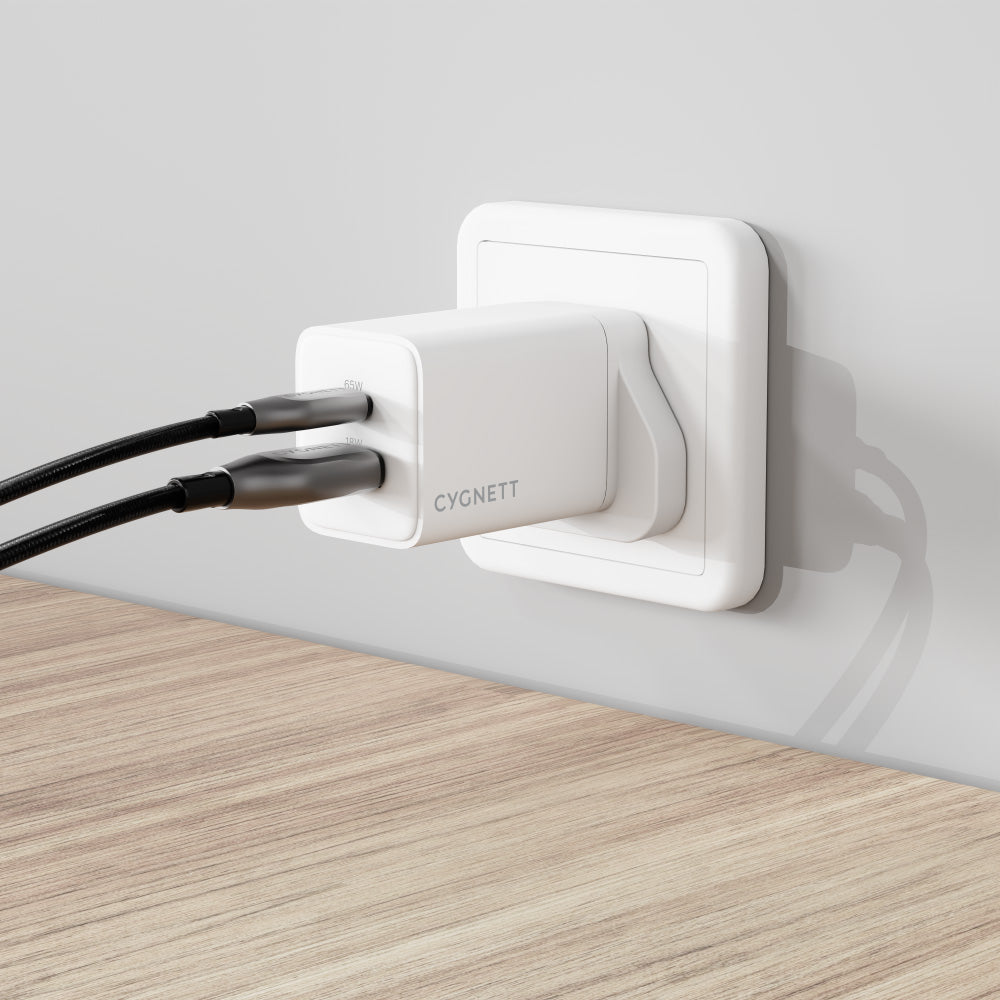 Cygnett PowerPlus PD 65W GaN Wall Charger – UK