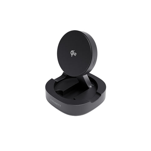 Cygnett Chargebase Qi2 Foldable Magnetic Wireless Charger - Black