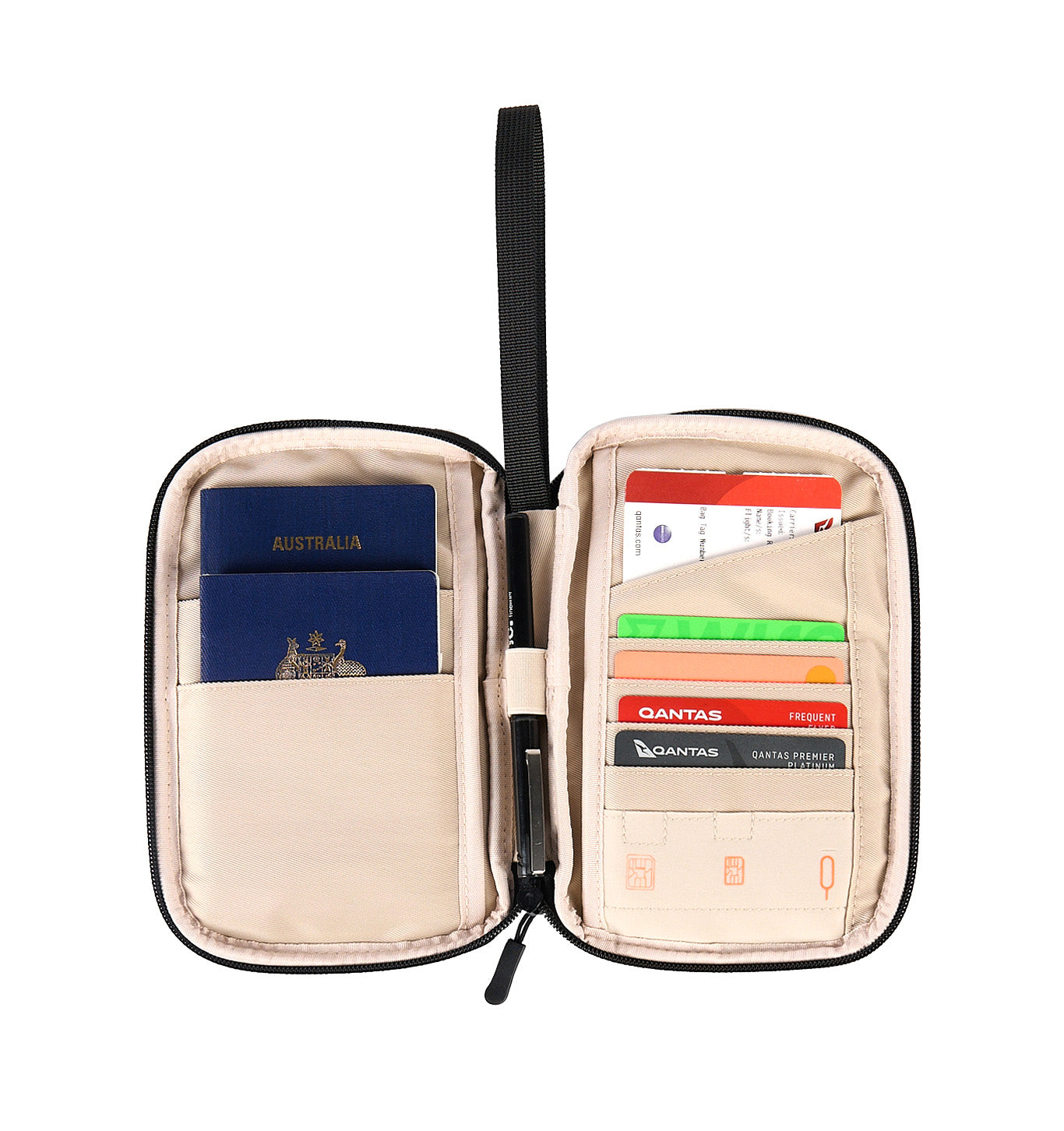 Cygnett Voyager Duo Passport Wallet - Charcoal