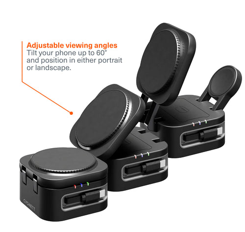 Cygnett CY5852WCCRC 3-in-1 Foldable Wireless Charger with Retractable Cable