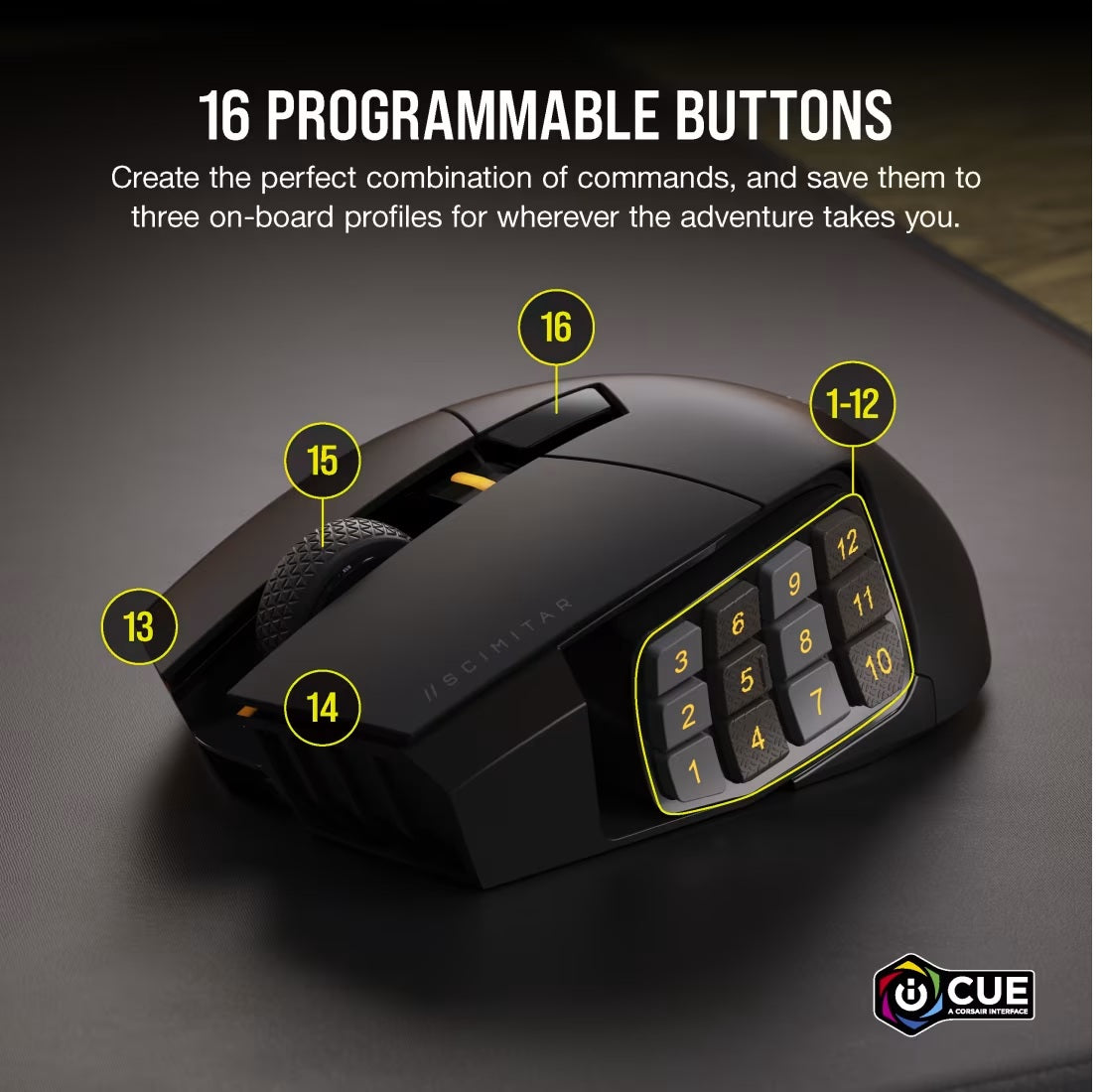 Corsair Scimitar Elite Wireless MMO Gaming Mouse