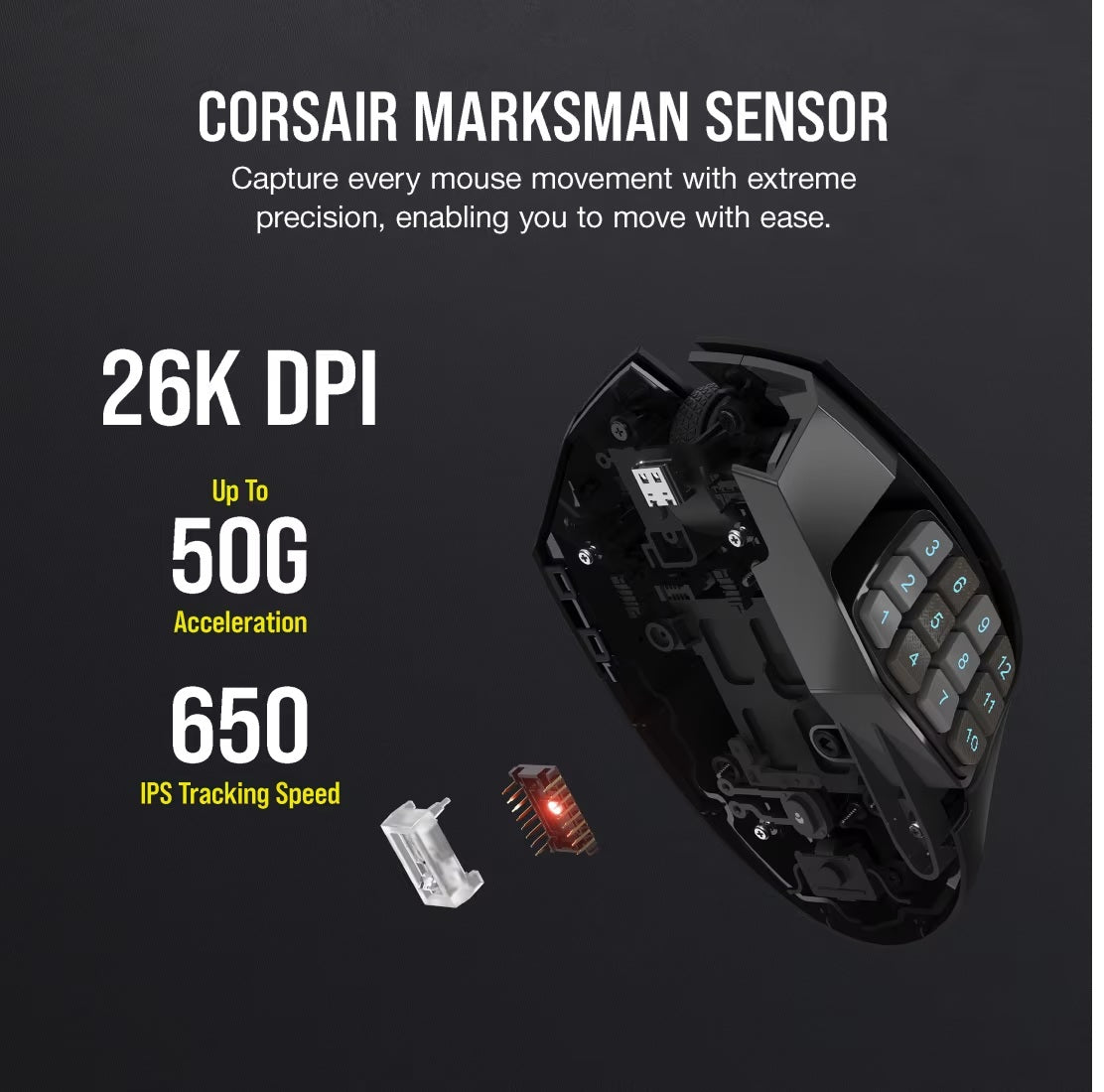 Corsair Scimitar Elite Wireless MMO Gaming Mouse