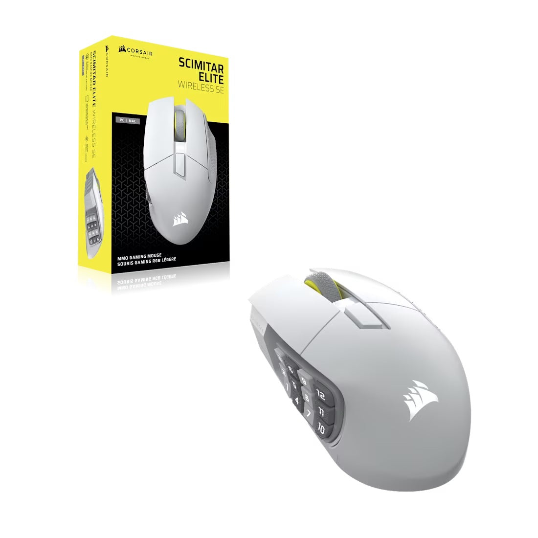 Corsair Scimitar Elite Wireless SE ホワイト Corsair Scimitar Elite Wireless SE MMO Gaming Mouse (White