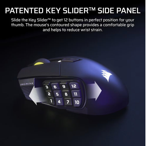 Corsair Scimitar Elite Wireless SE MMO Gaming Mouse (Gun Metal)