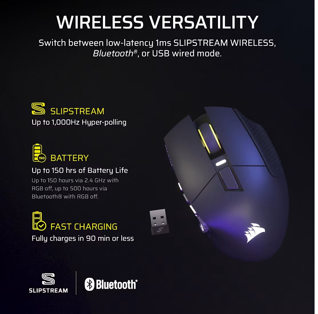Corsair Scimitar Elite Wireless SE MMO Gaming Mouse (Gun Metal)