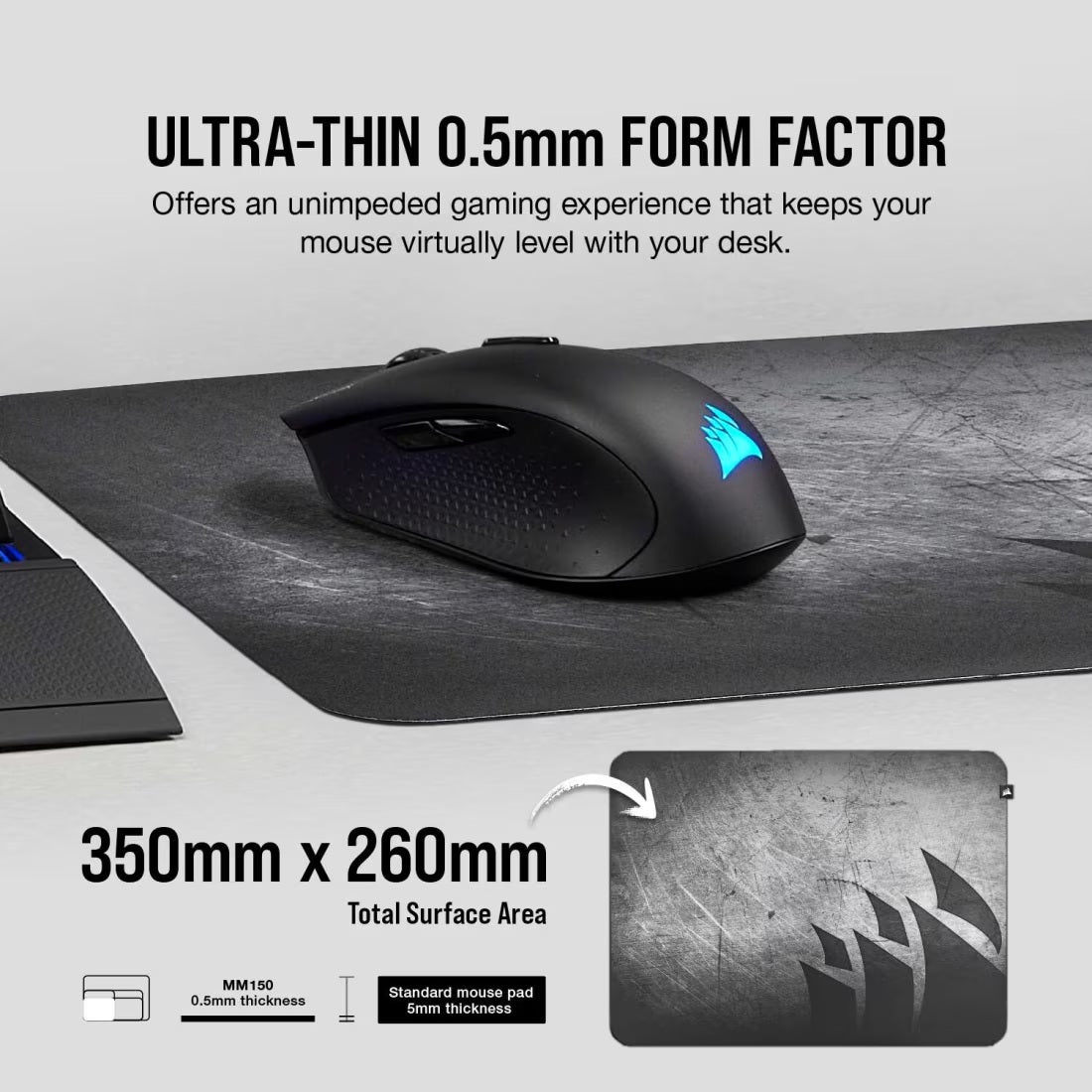 Corsair MM150 Ultra-Thin Gaming Mousepad (Medium)