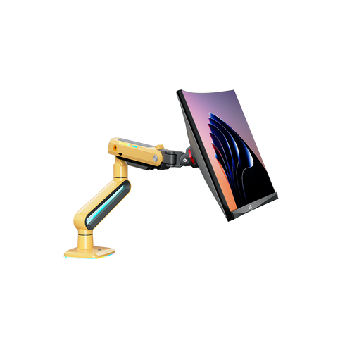 Northbayou D8 Gaming Monitor Arm Yellow with RGB