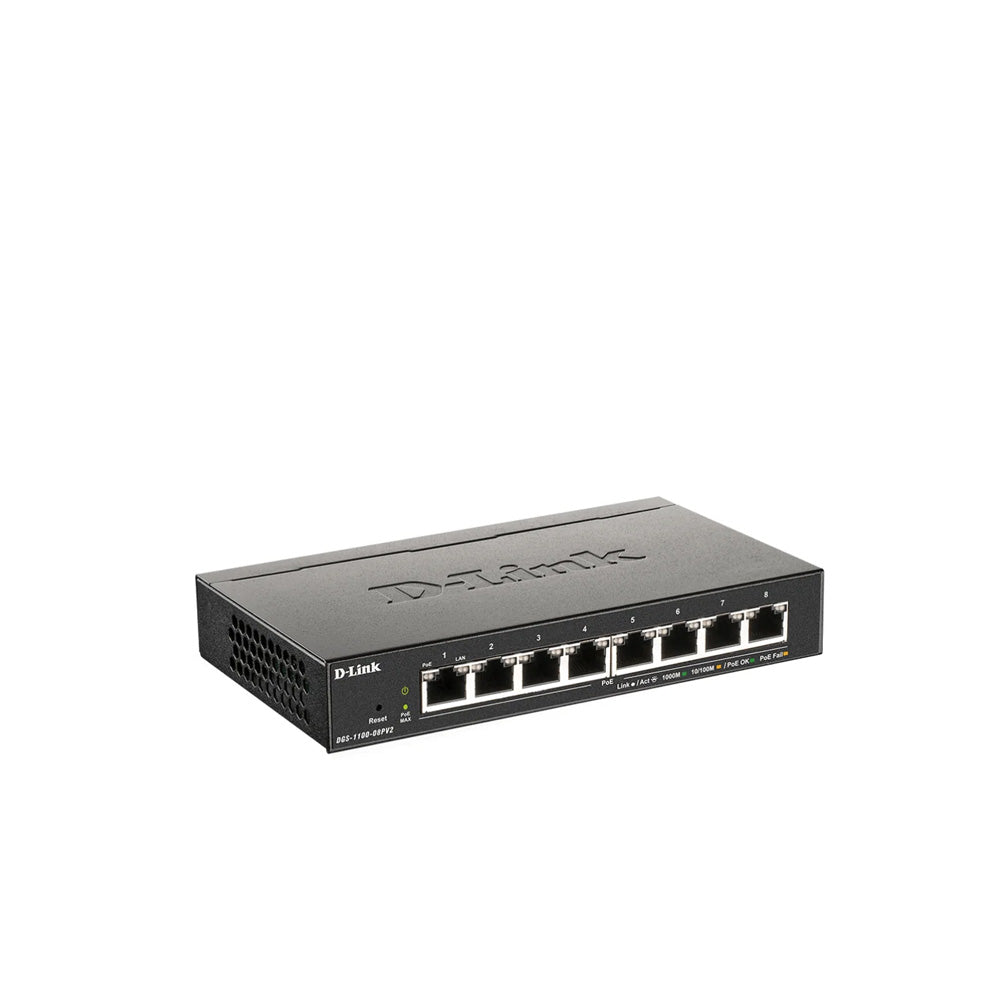 D-Link DGS-1100-08PV2 8-Port Gig Managed PoE (64W) Switch