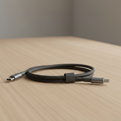 Philips DLC5030C/00 C-C Cable 1m 3A Black Braided 480Mbps