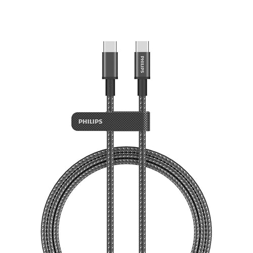Philips DLC5060C/00 C-C Cable 2m 3A Black Braided 480Mbps