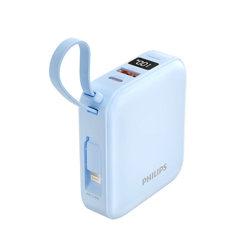 Philips DLP2217L/97 10000mAh CCC 22.5W USB-C+Lightning Cable (Blue)