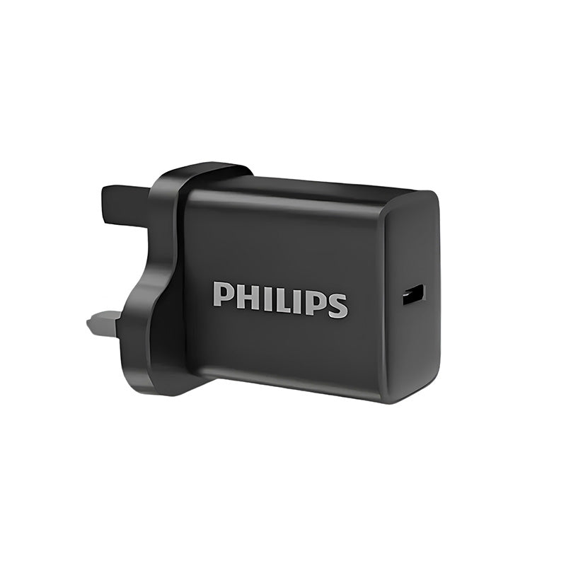 Philips DLP5312NB/05 30W GaN UK Wall Charger with USB C-C Cable