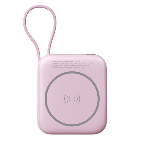 Philips DLP9205P/97 10000mAh CCC Qi2 + USB-C 22.5W Cable (Pink)