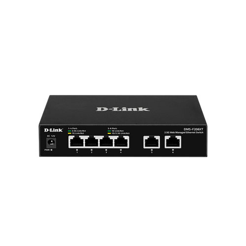 D-Link DMS-F206XT 4-Port 2.5G and 2-Port 10G Managed Switch